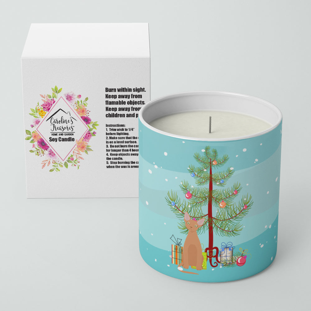 Devon Rex Cat Christmas Decorative Soy Candle Nature Soy Wax Essential Oil Home Decor Ideal for Bedroom Kitchen Bath Office Gift, 10 oz