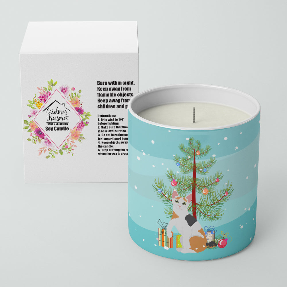 Japanese Bobtail Cat Christmas Decorative Soy Candle Nature Soy Wax Essential Oil Home Decor Ideal for Bedroom Kitchen Bath Office Gift, 10 oz