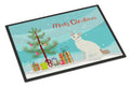Korean Bobtail Cat Christmas Doormat Indoor Outdoor 24H X 36W Front Door Mat Rugs for Entryway, Non Slip Washable Low Pile,