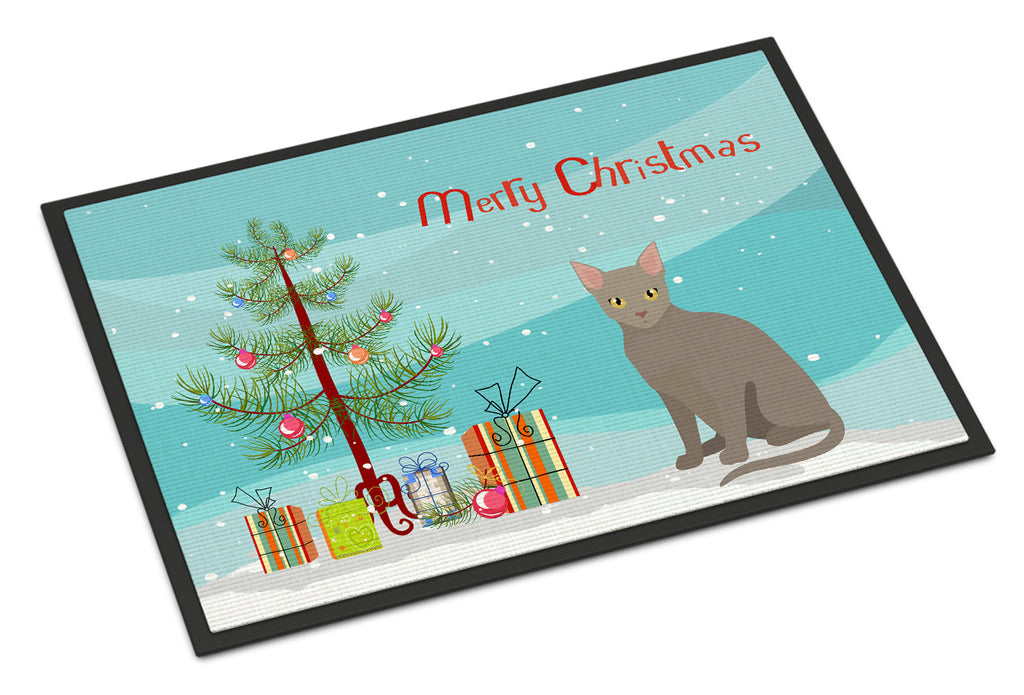 Malayan Cat Christmas Doormat Indoor Outdoor 24H X 36W Front Door Mat Rugs for Entryway, Non Slip Washable Low Pile,