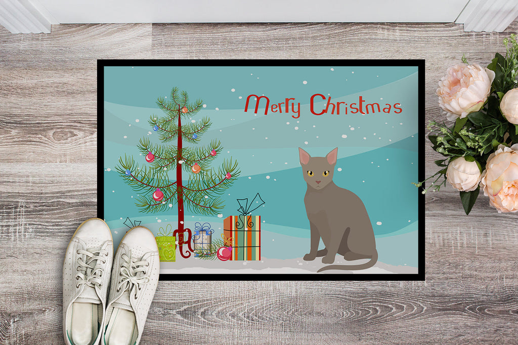 Malayan Cat Christmas Doormat Indoor Outdoor 18H X 27W Front Door Mat Rugs for Entryway, Non Slip Washable
