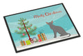 Oriental Shorthair Cat Christmas Doormat Indoor Outdoor 24H X 36W Front Door Mat Rugs for Entryway, Non Slip Washable Low Pile,