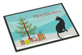 Pantherette Cat Christmas Doormat Indoor Outdoor 24H X 36W Front Door Mat Rugs for Entryway, Non Slip Washable Low Pile,