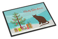 Raas Cat Christmas Doormat Indoor Outdoor 18H X 27W Front Door Mat Rugs for Entryway, Non Slip Washable