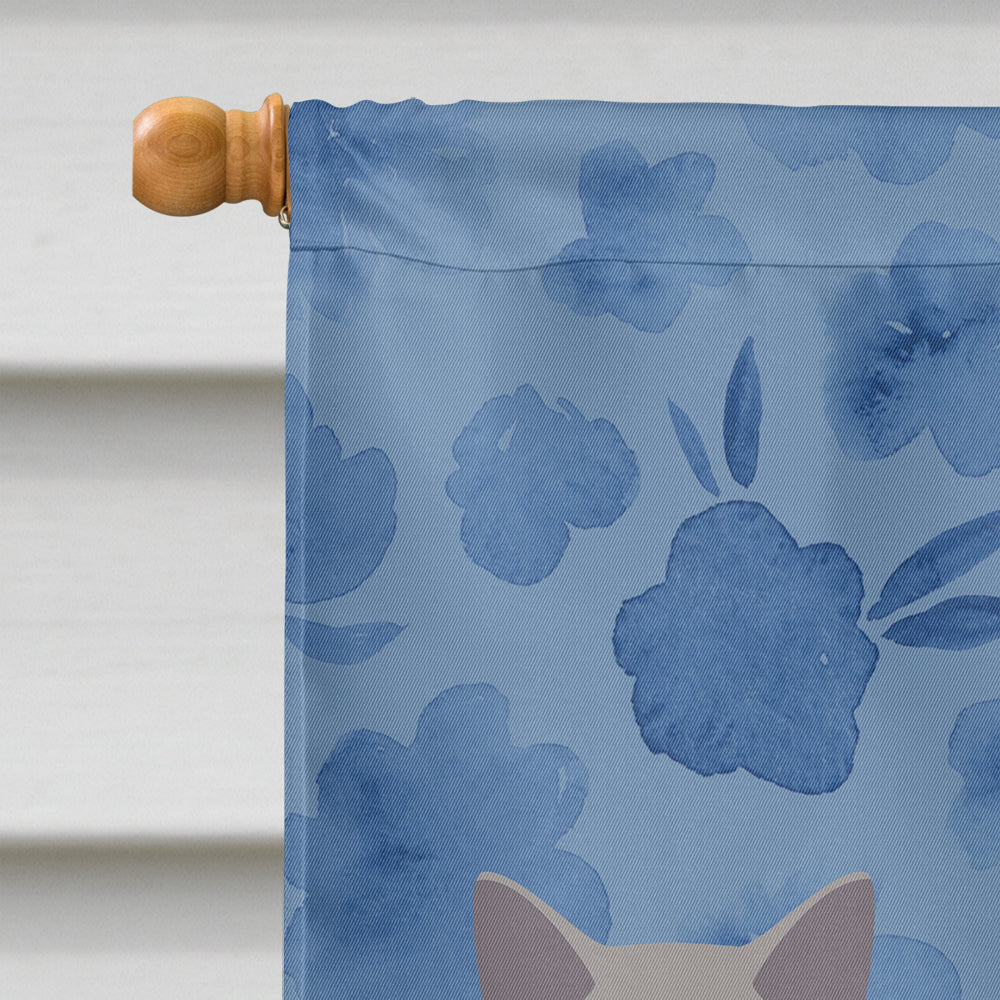 Chartreux #2 Cat Welcome House Flag 28x40 Porch Sleeve Pole Decorative Outside Yard Banner Artwork Wall Hanging, Polyester