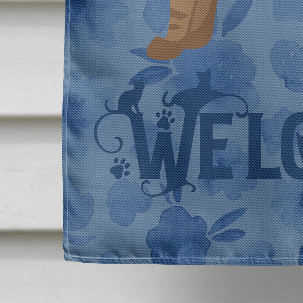 Highlander Lynx #3 Cat Welcome House Flag 28x40 Porch Sleeve Pole Decorative Outside Yard Banner Artwork Wall Hanging, Polyester