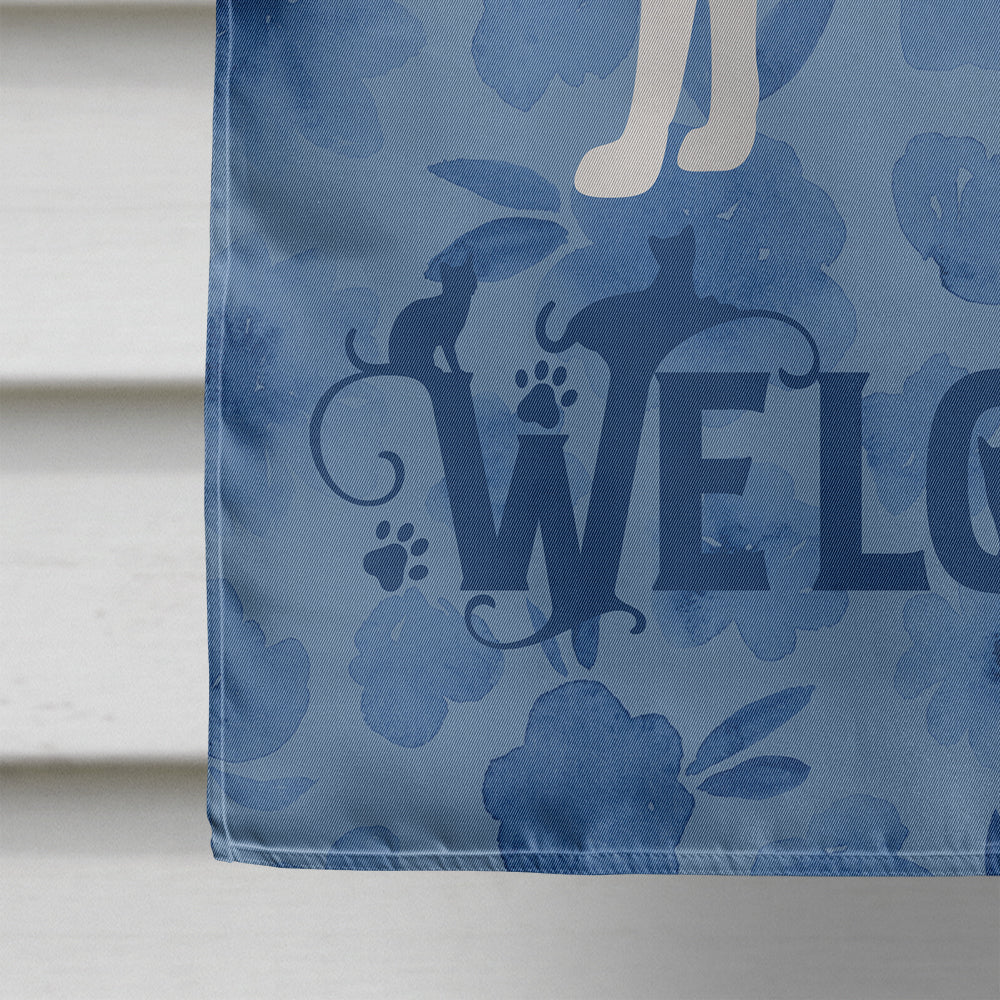 Peterbald #1 Cat Welcome House Flag 28x40 Porch Sleeve Pole Decorative Outside Yard Banner Artwork Wall Hanging, Polyester