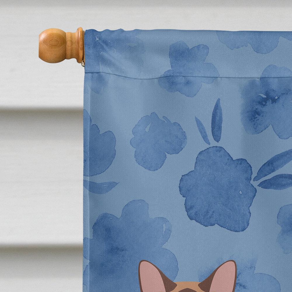 Snowshoe Cat Welcome House Flag 28x40 Porch Sleeve Pole Decorative Outside Yard Banner Artwork Wall Hanging, Polyester