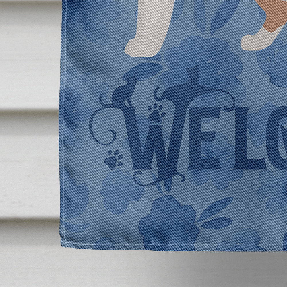 Turkish Van #2 Cat Welcome House Flag 28x40 Porch Sleeve Pole Decorative Outside Yard Banner Artwork Wall Hanging, Polyester