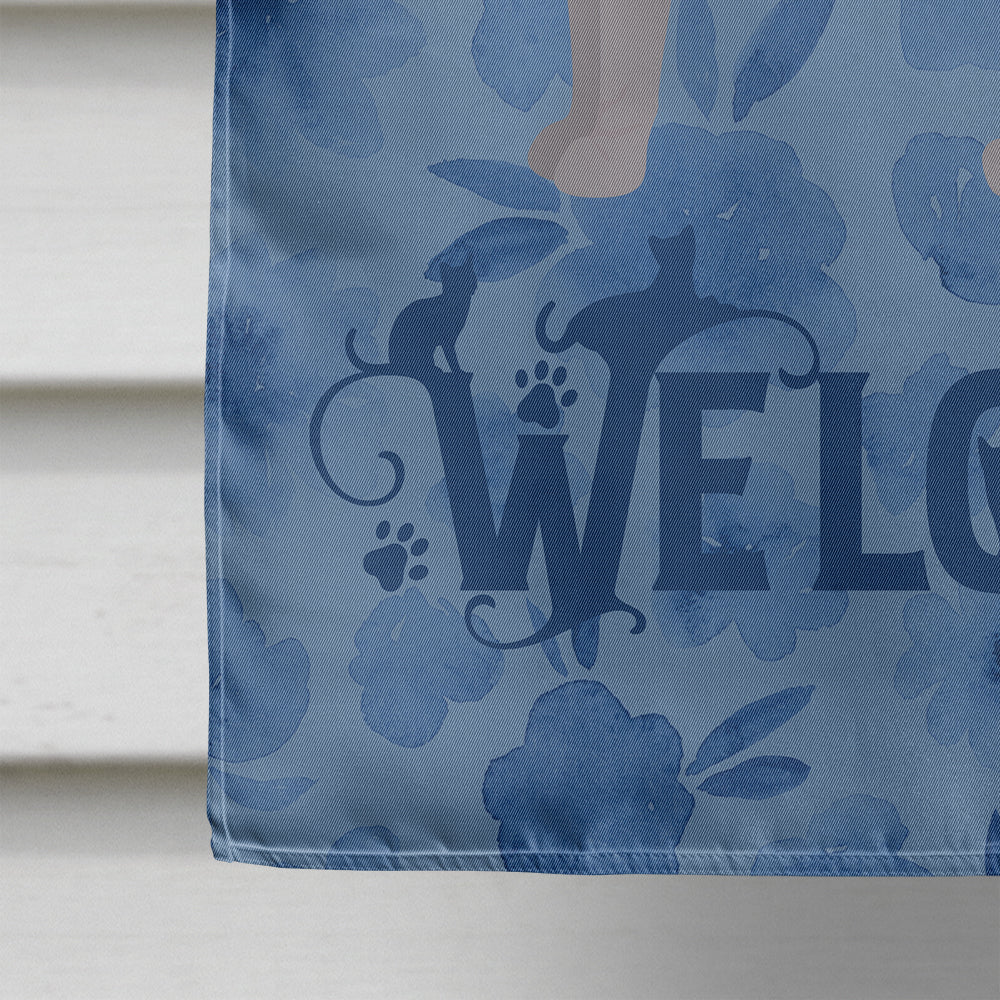Ukrainian Levkoy #2 Cat Welcome House Flag 28x40 Porch Sleeve Pole Decorative Outside Yard Banner Artwork Wall Hanging, Polyester