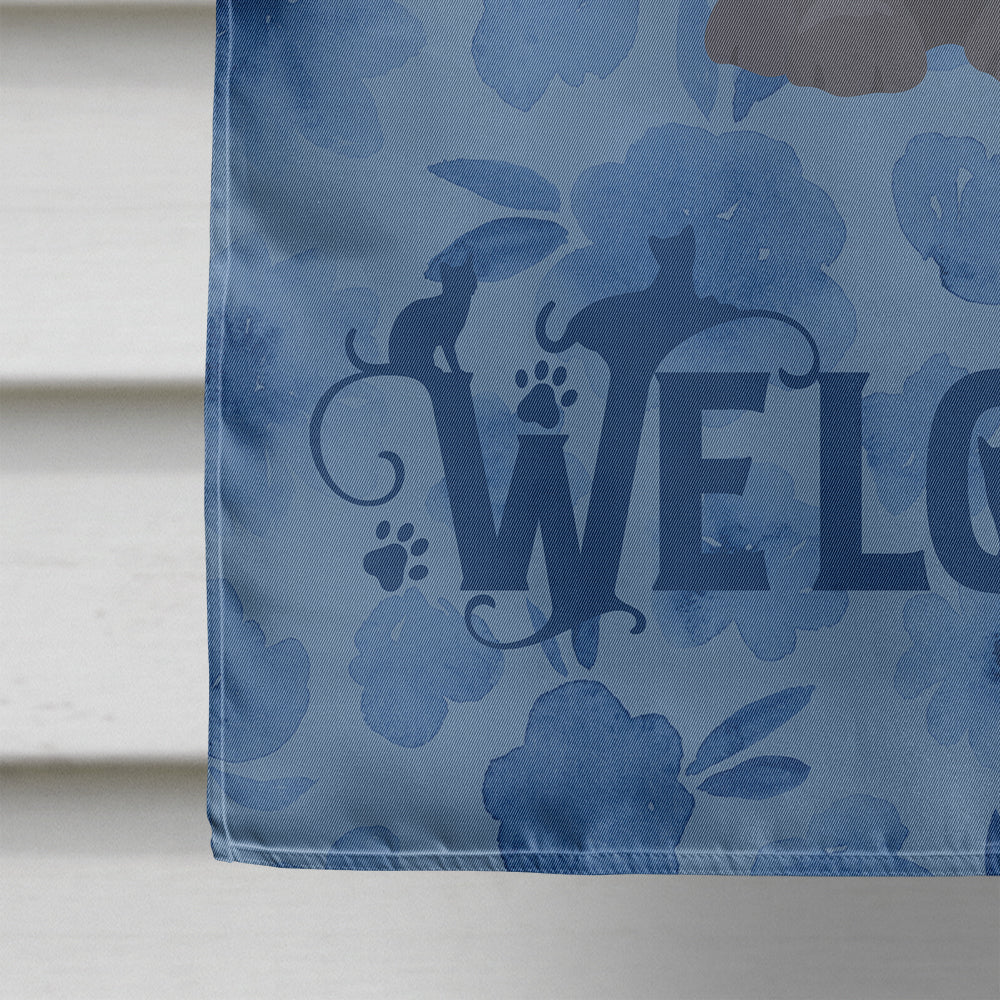British Shorthair #2 Cat Welcome House Flag 28x40 Porch Sleeve Pole Decorative Outside Yard Banner Artwork Wall Hanging, Polyester