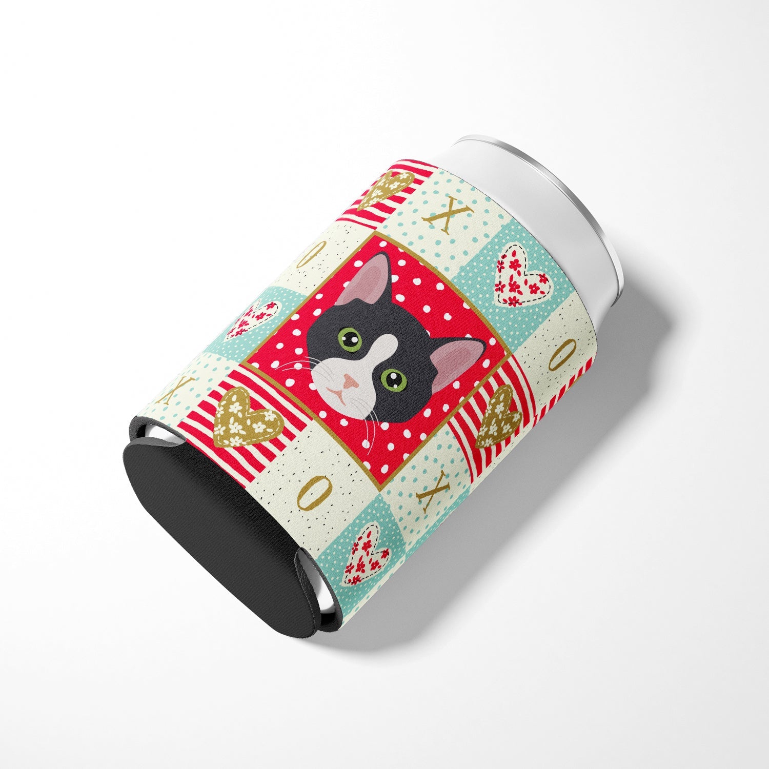 American Polydactyl Cat Love Can or Bottle Hugger Cooler Sleeve for Standard 12 oz Cans, Insulated Foam Beer & Soda Can Hugger Reusable