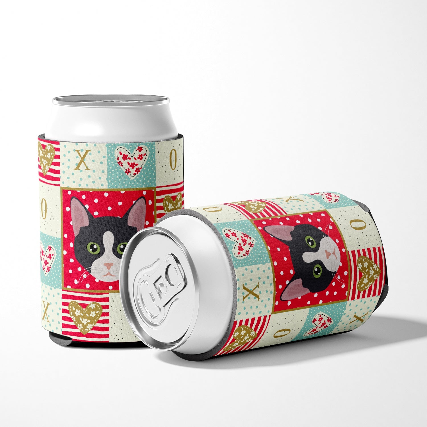 American Polydactyl Cat Love Can or Bottle Hugger Cooler Sleeve for Standard 12 oz Cans, Insulated Foam Beer & Soda Can Hugger Reusable