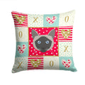 Balinese Cat Love Decorative Throw Pillow 14x14 Indoor Outdoor Accent Cushion, Fabric Cover with Insert for Sofa, Bed, Porch & Living Room