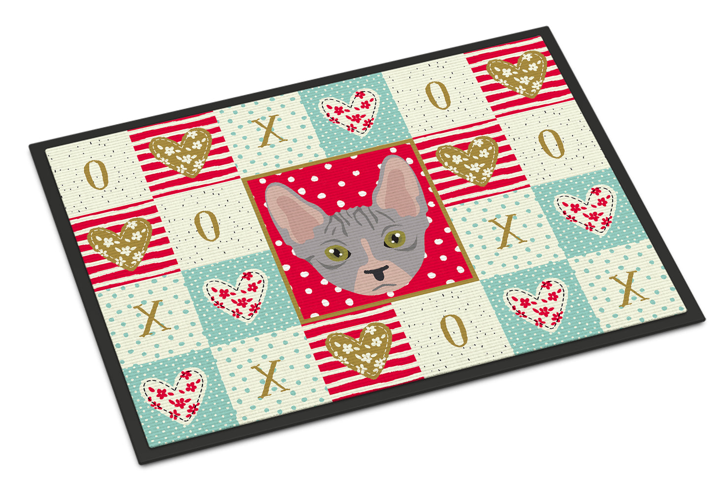 Bambino Cat Love Doormat Indoor Outdoor 24H X 36W Front Door Mat Rugs for Entryway, Non Slip Washable Low Pile,