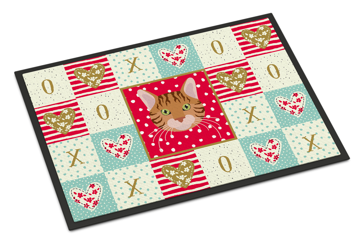 Bengal Cat Love Doormat Indoor Outdoor 18H X 27W Front Door Mat Rugs for Entryway, Non Slip Washable