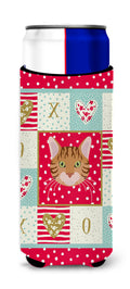 Bengal Cat Love Slim Can Hugger , Insulated Foam Hugger for 12 oz Slim Cans, Beer Bottles & Water Bottles, Printed in USA