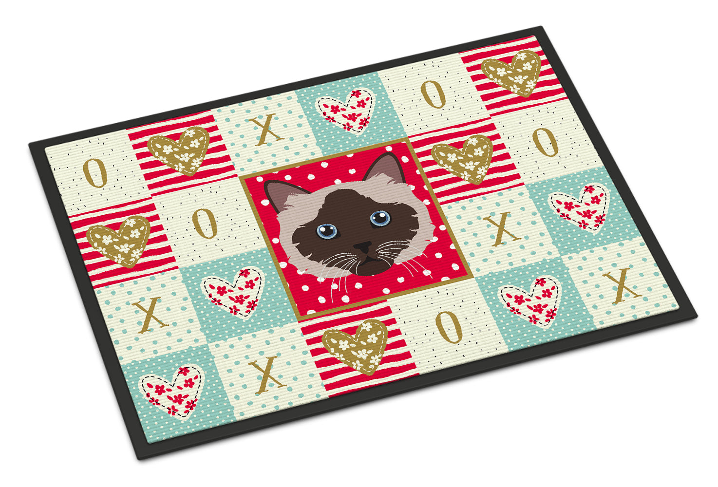 Birman Cat Love Doormat Indoor Outdoor 18H X 27W Front Door Mat Rugs for Entryway, Non Slip Washable