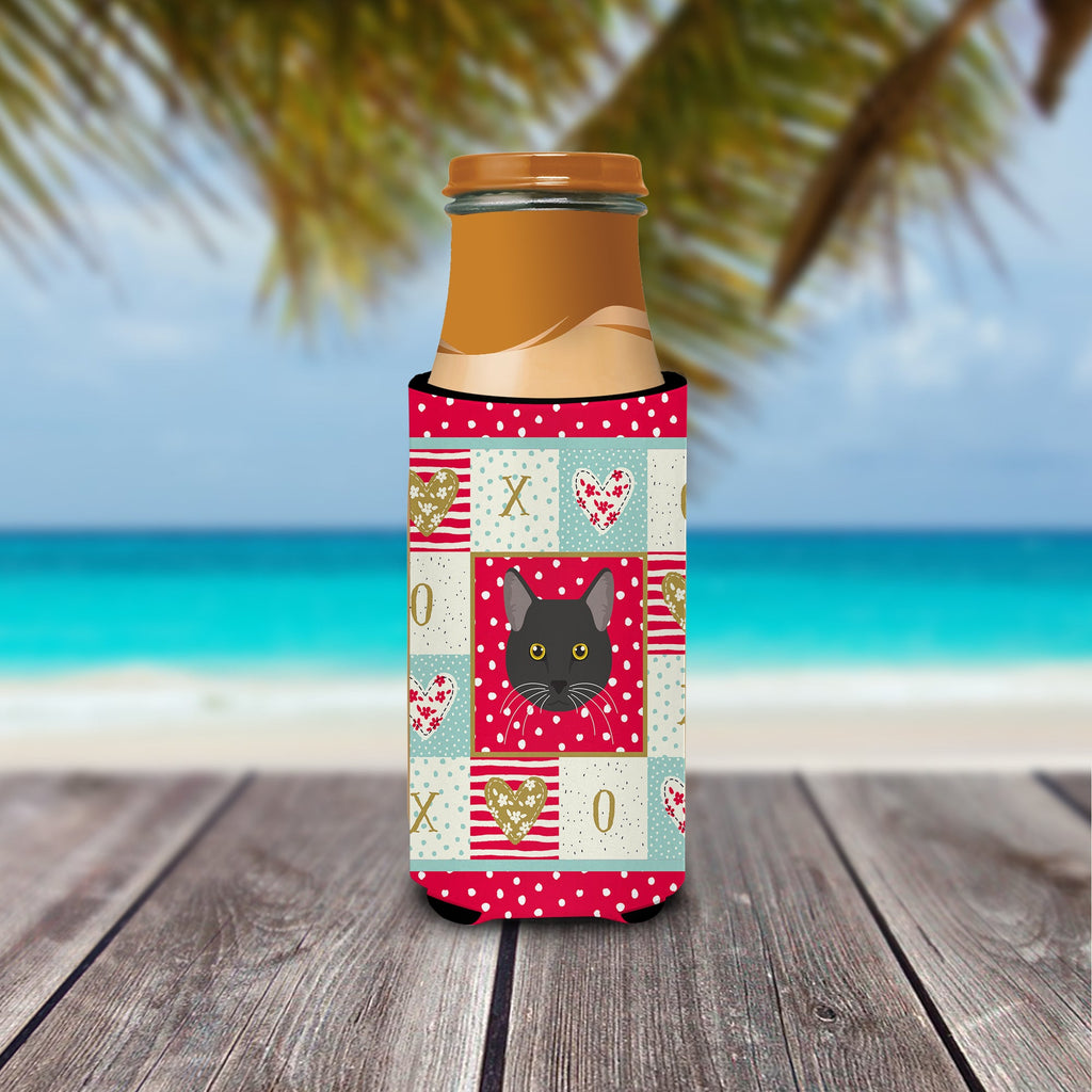 Bombay Cat Love Slim Can Hugger , Insulated Foam Hugger for 12 oz Slim Cans, Beer Bottles & Water Bottles, Printed in USA