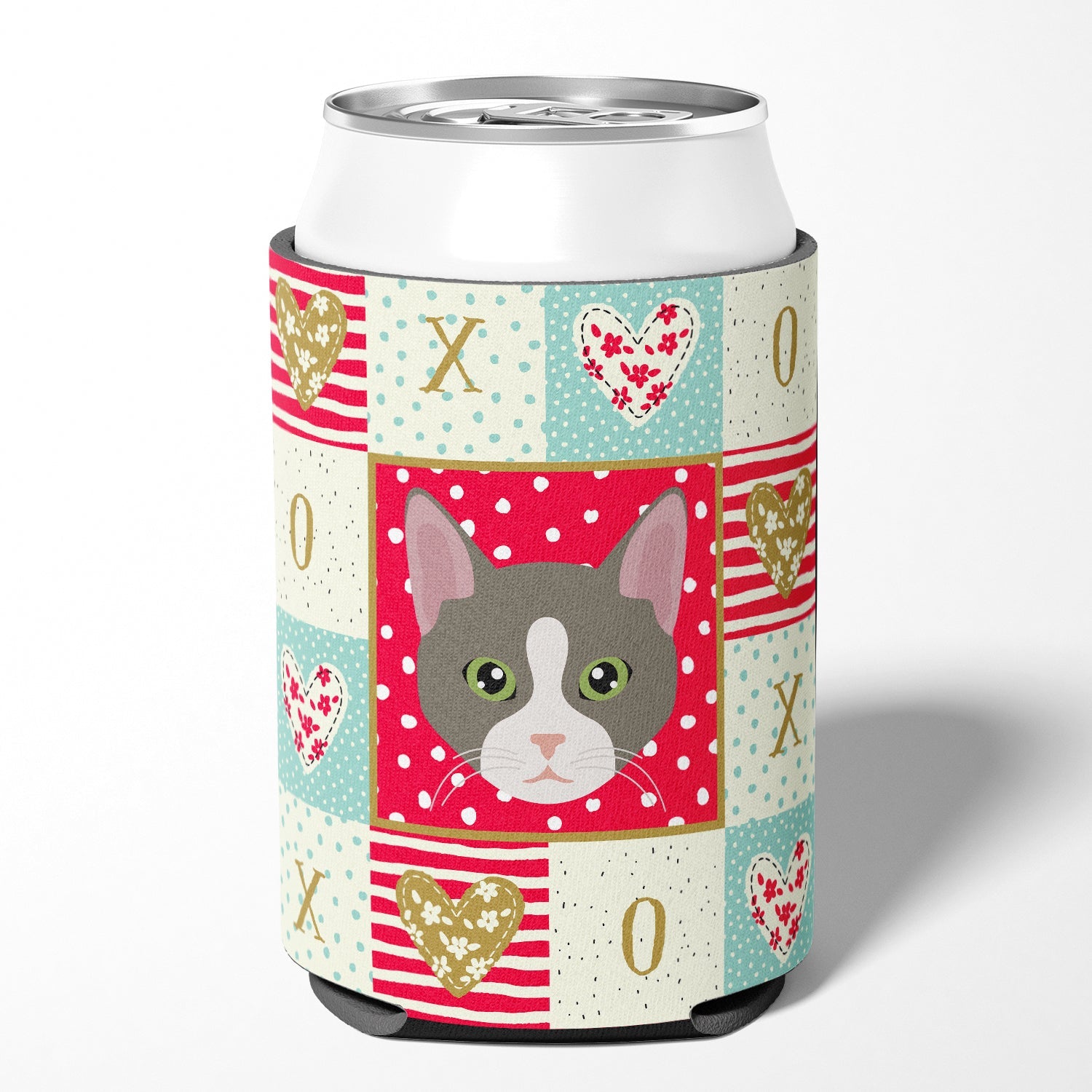 Brazilian Shorthair Cat Love Can or Bottle Hugger Cooler Sleeve for Standard 12 oz Cans, Insulated Foam Beer & Soda Can Hugger Reusable