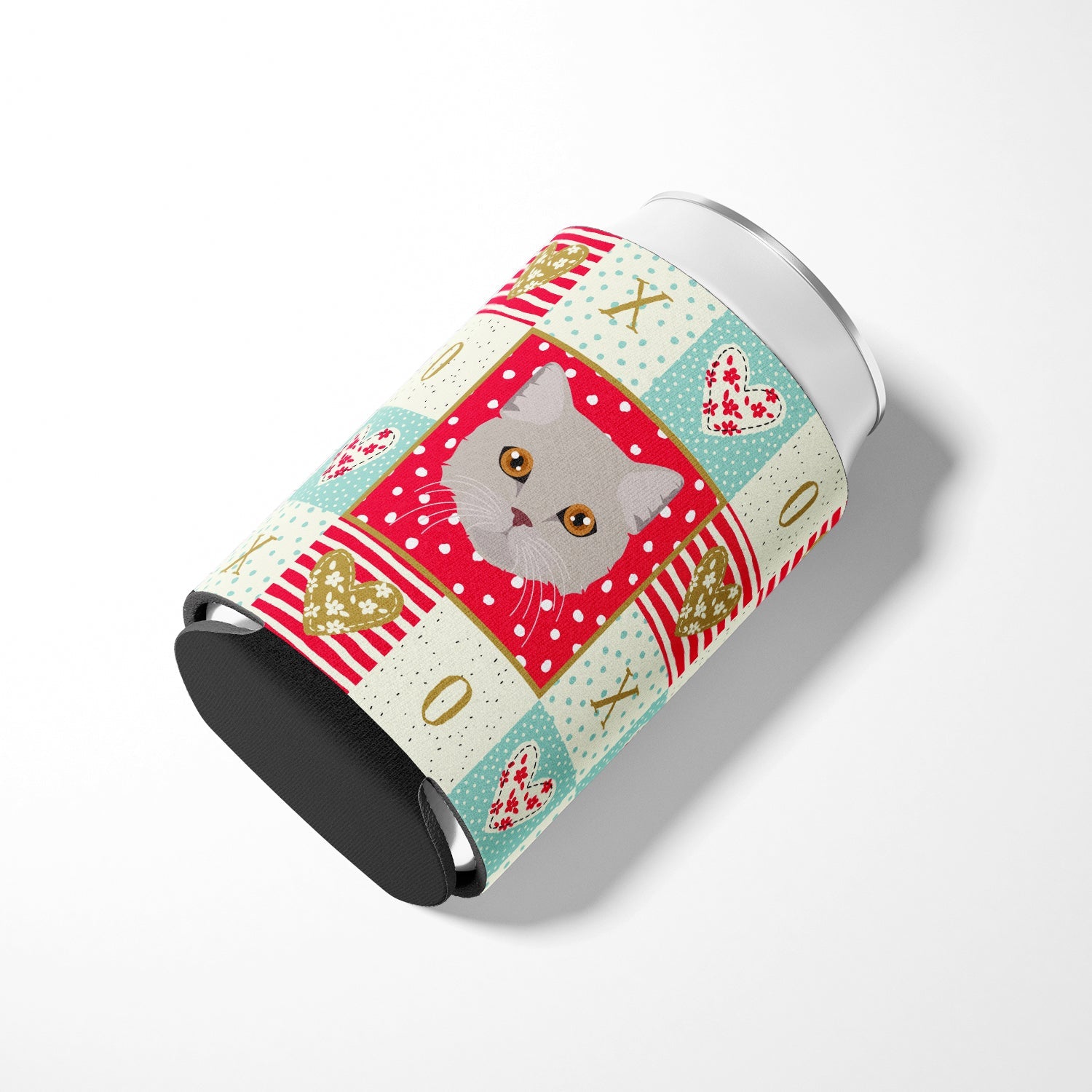 Brazilian Semi Longhair Cat Love Can or Bottle Hugger Cooler Sleeve for Standard 12 oz Cans, Insulated Foam Beer & Soda Can Hugger Reusable
