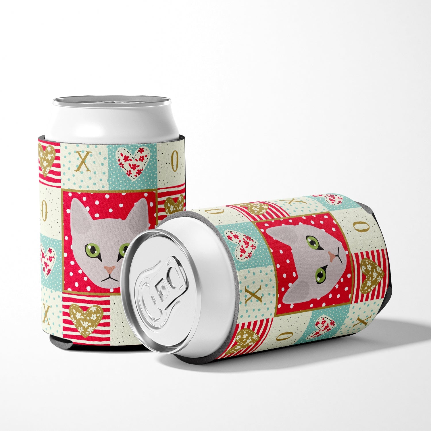 Burmilla Cat Love Can or Bottle Hugger Cooler Sleeve for Standard 12 oz Cans, Insulated Foam Beer & Soda Can Hugger Reusable