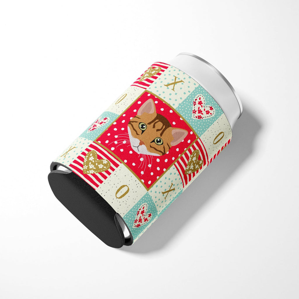 Cheetoh Cat Love Can or Bottle Hugger Cooler Sleeve for Standard 12 oz Cans, Insulated Foam Beer & Soda Can Hugger Reusable