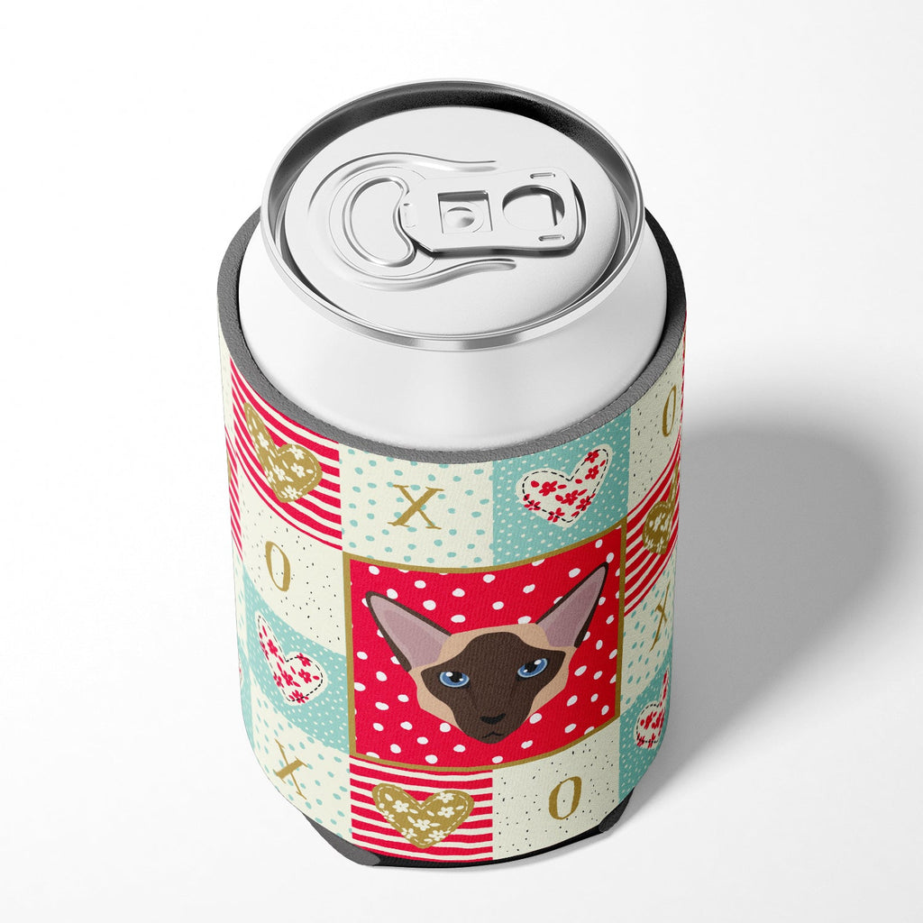 Colorpoint Longhair Cat Love Can or Bottle Hugger Cooler Sleeve for Standard 12 oz Cans, Insulated Foam Beer & Soda Can Hugger Reusable
