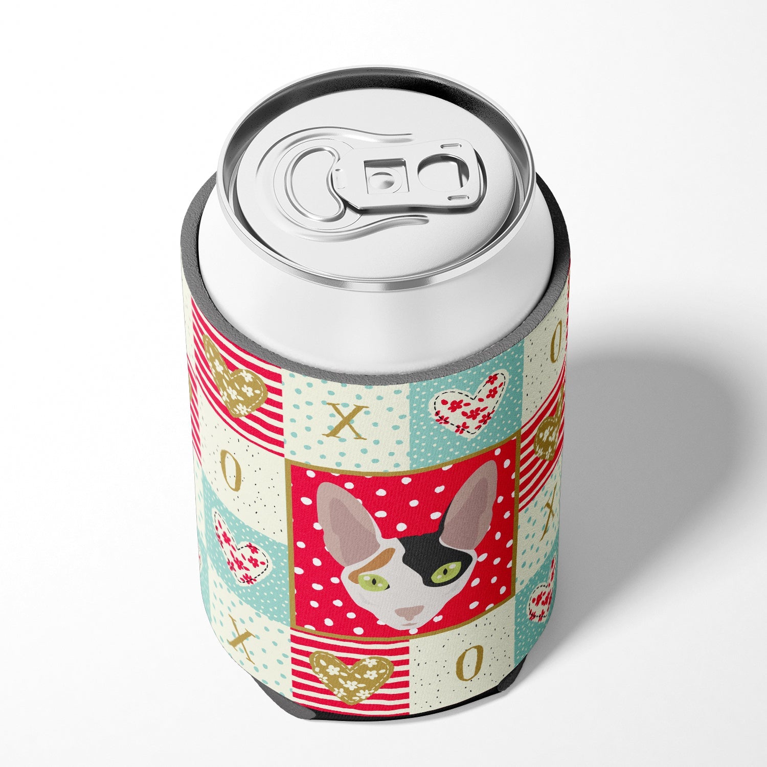 Cornish Rex Cat Love Can or Bottle Hugger Cooler Sleeve for Standard 12 oz Cans, Insulated Foam Beer & Soda Can Hugger Reusable