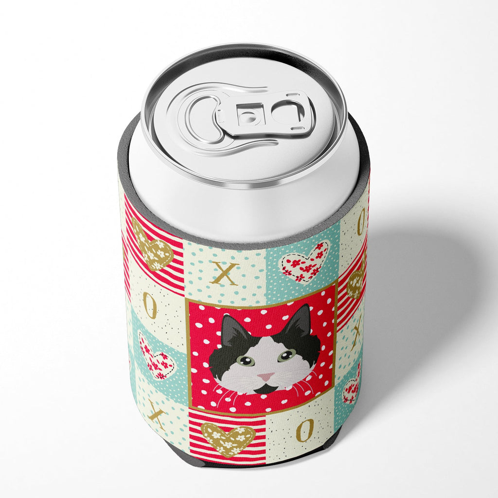 Cymric #2 Cat Love Can or Bottle Hugger Cooler Sleeve for Standard 12 oz Cans, Insulated Foam Beer & Soda Can Hugger Reusable