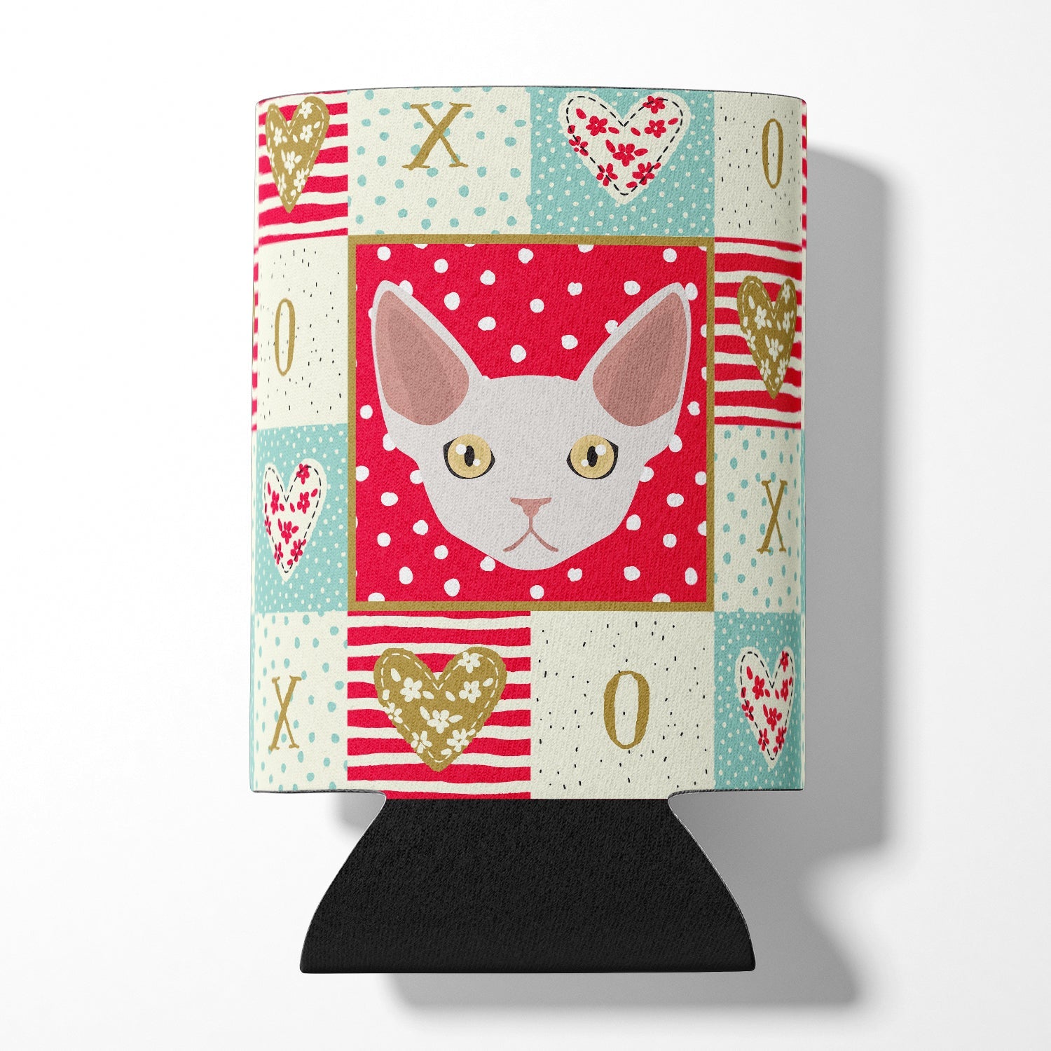 Devon Rex Cat Love Can or Bottle Hugger Cooler Sleeve for Standard 12 oz Cans, Insulated Foam Beer & Soda Can Hugger Reusable