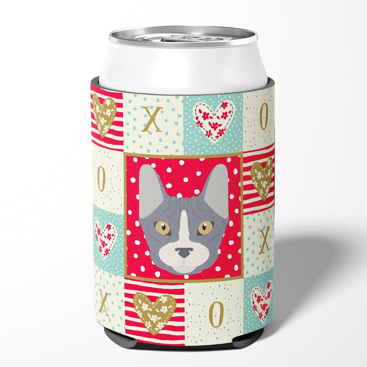 Don Sphynx Cat Love Can or Bottle Hugger Cooler Sleeve for Standard 12 oz Cans, Insulated Foam Beer & Soda Can Hugger Reusable