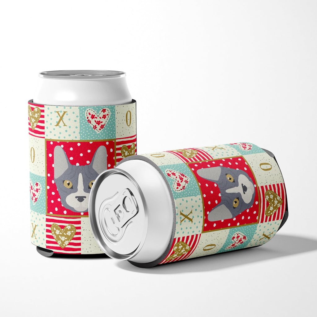 Don Sphynx Cat Love Can or Bottle Hugger Cooler Sleeve for Standard 12 oz Cans, Insulated Foam Beer & Soda Can Hugger Reusable