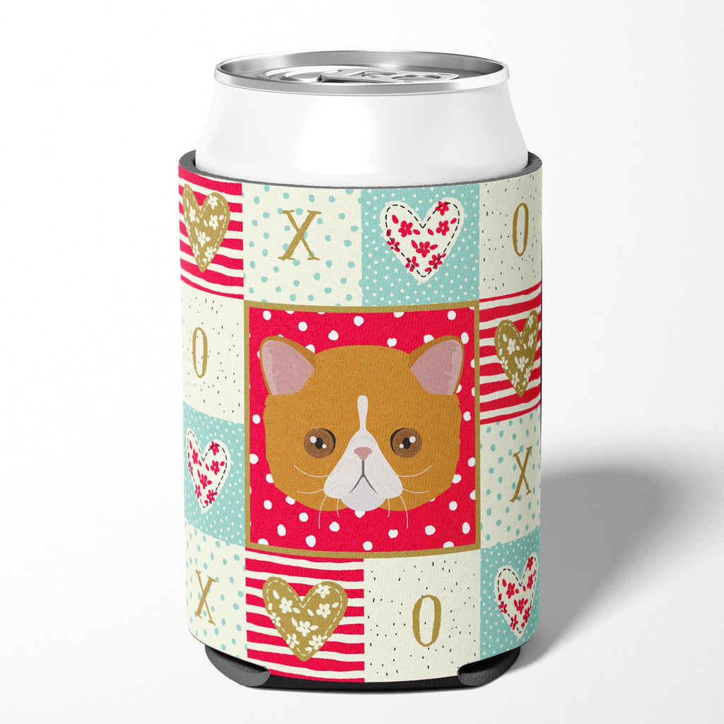 Exotic Shorthair Cat Love Can or Bottle Hugger Cooler Sleeve for Standard 12 oz Cans, Insulated Foam Beer & Soda Can Hugger Reusable