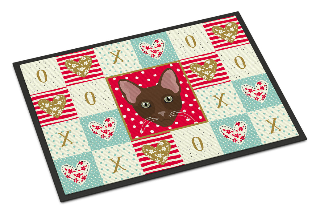 Havana Brown Cat Love Doormat Indoor Outdoor 24H X 36W Front Door Mat Rugs for Entryway, Non Slip Washable Low Pile,
