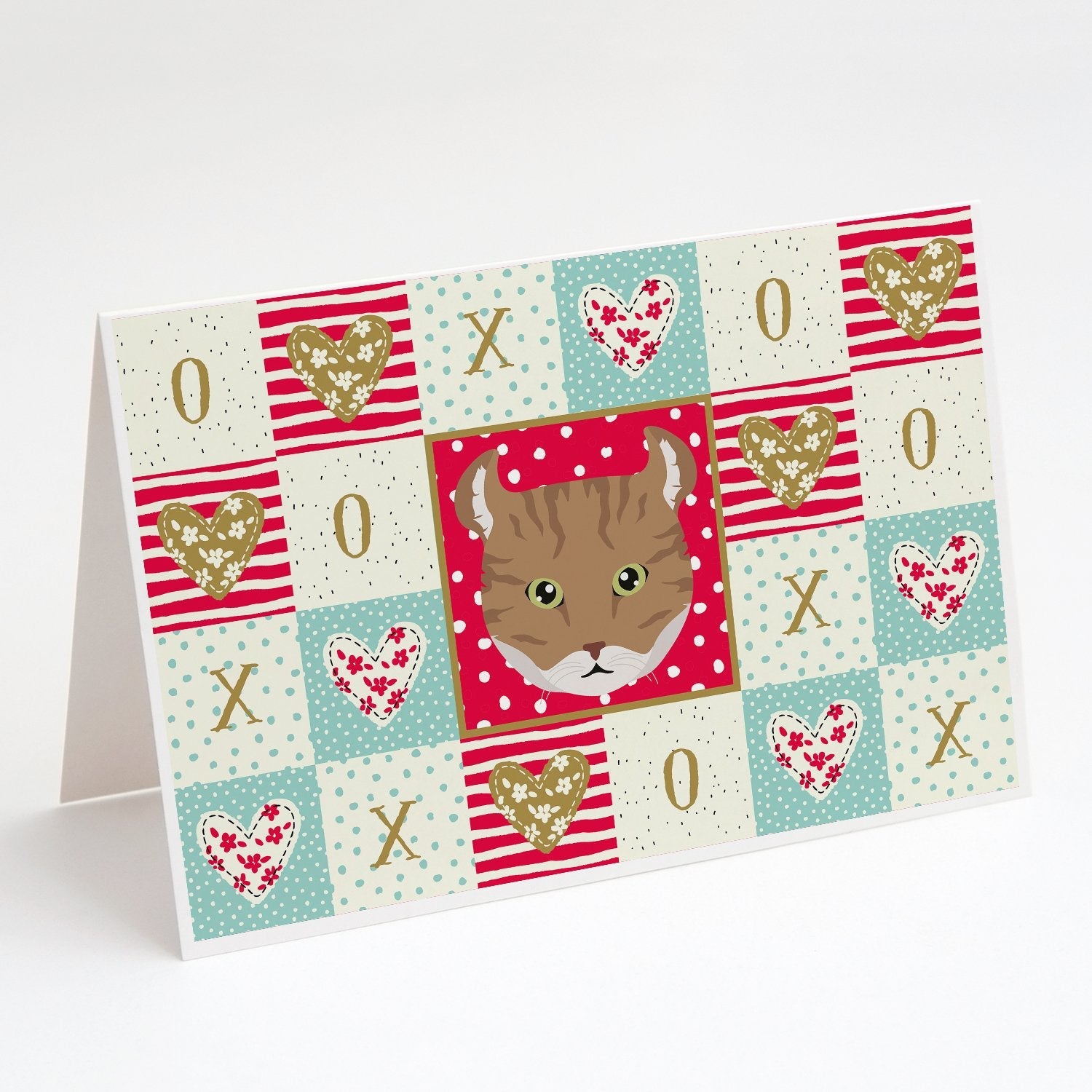 Highlander Lynx Cat Love Greeting Cards Pack of 8 Blank Cards with Envelopes Whimsical A7 Size 5x7