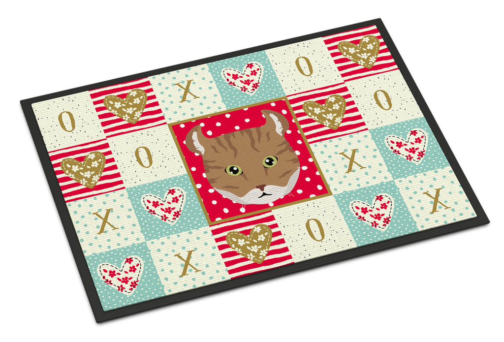Highlander Lynx Cat Love Doormat Indoor Outdoor 24H X 36W Front Door Mat Rugs for Entryway, Non Slip Washable Low Pile,