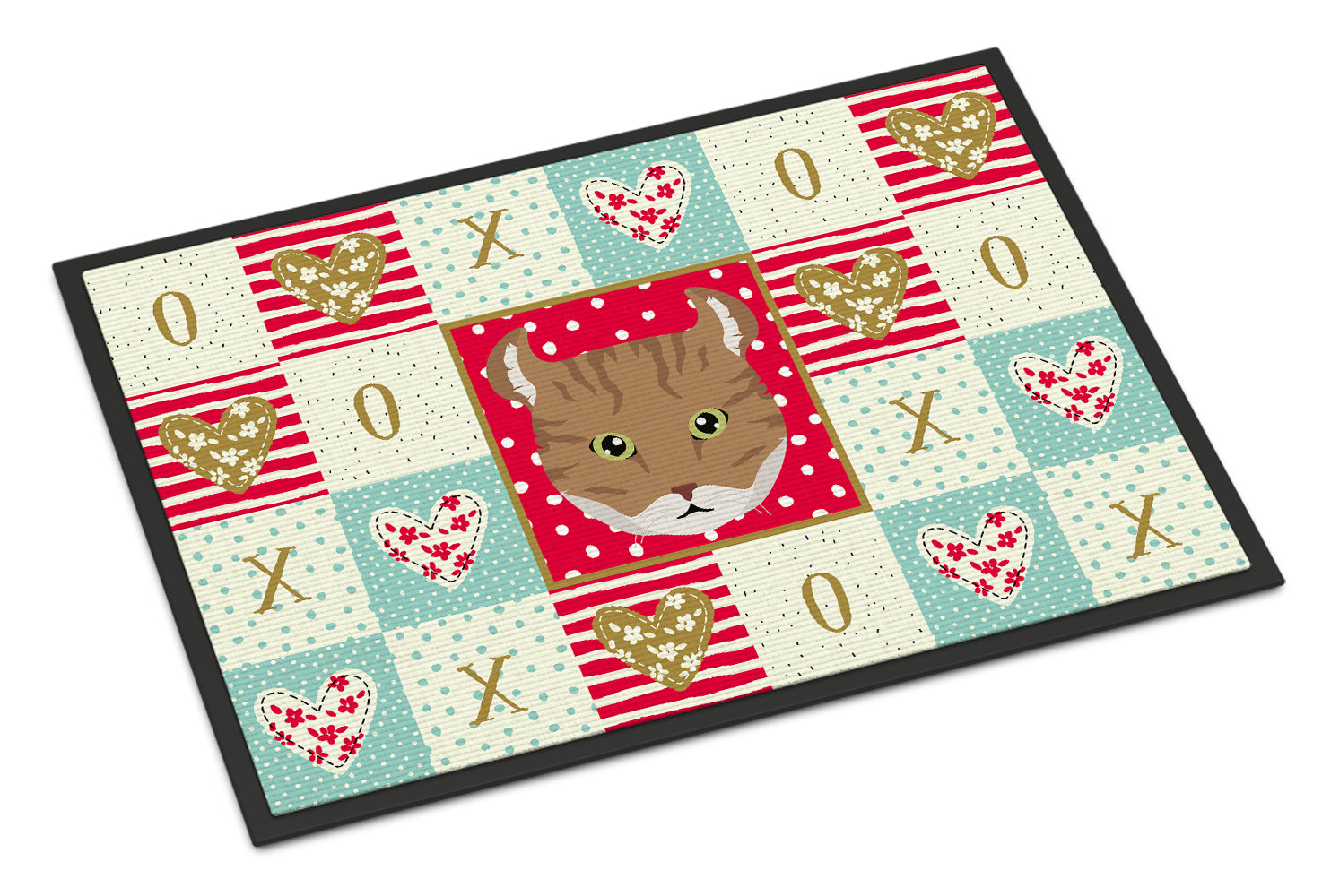 Highlander Lynx Cat Love Doormat Indoor Outdoor 24H X 36W Front Door Mat Rugs for Entryway, Non Slip Washable Low Pile,