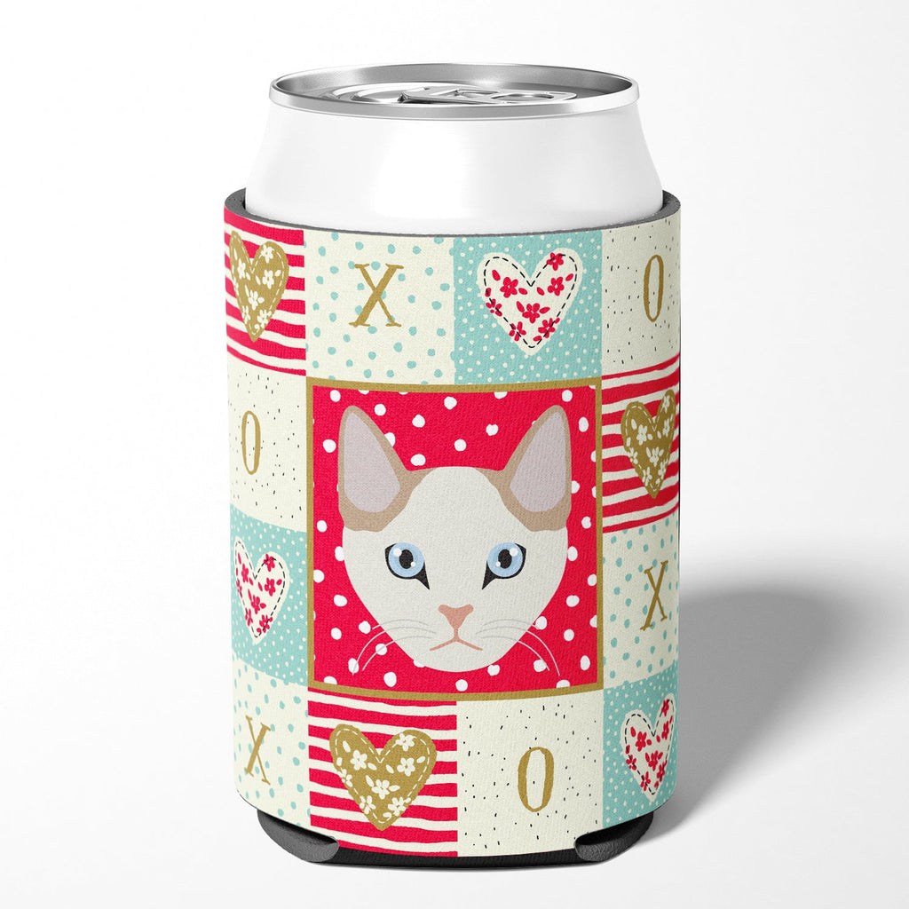 Korean Bobtail Cat Love Can or Bottle Hugger Cooler Sleeve for Standard 12 oz Cans, Insulated Foam Beer & Soda Can Hugger Reusable