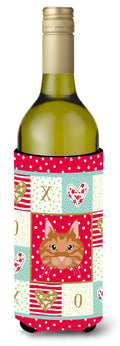 Kurilian Bobtail Cat Love Wine Bottle Hugger Gift Sleeve for Standard 750 ml Bottles, Insulated Reusable Also Fits Mini Shot & Pint Bottles