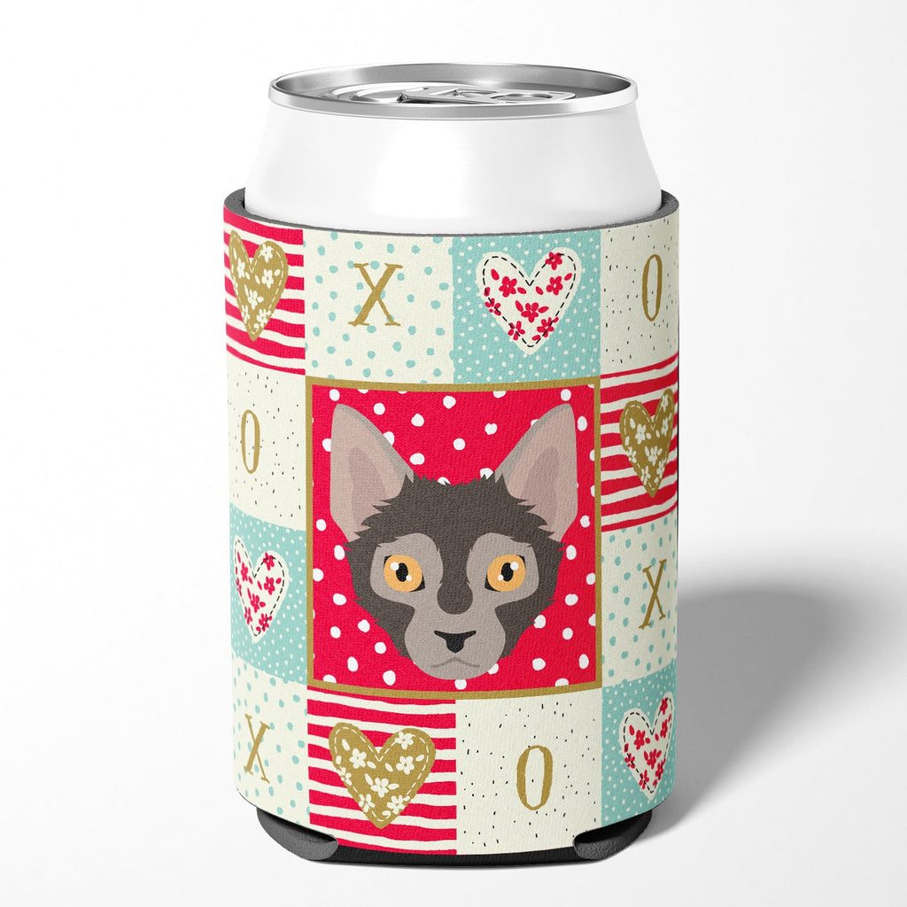 Lykoi Cat Love Can or Bottle Hugger Cooler Sleeve for Standard 12 oz Cans, Insulated Foam Beer & Soda Can Hugger Reusable