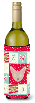 Minskin Cat Love Wine Bottle Hugger Gift Sleeve for Standard 750 ml Bottles, Insulated Reusable Also Fits Mini Shot & Pint Bottles