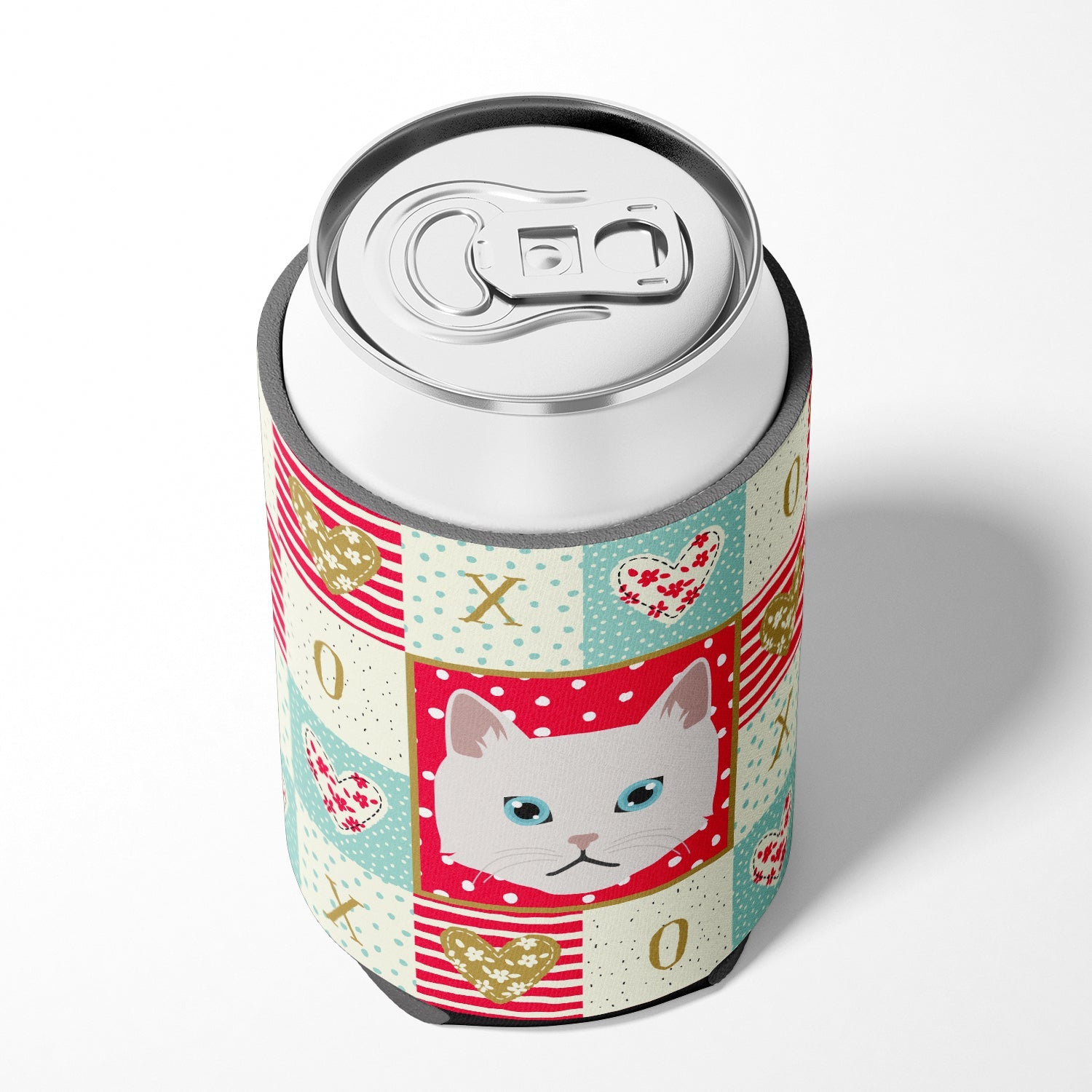 Napoleon Cat Love Can or Bottle Hugger Cooler Sleeve for Standard 12 oz Cans, Insulated Foam Beer & Soda Can Hugger Reusable
