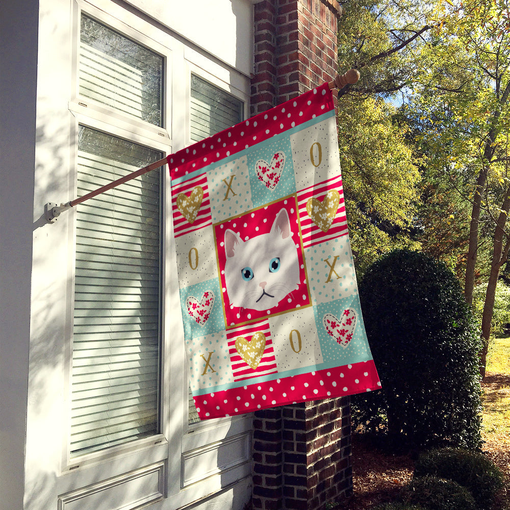 Napoleon Cat Love House Flag 28x40 Porch Sleeve Pole Decorative Outside Yard Banner Artwork Wall Hanging, Polyester