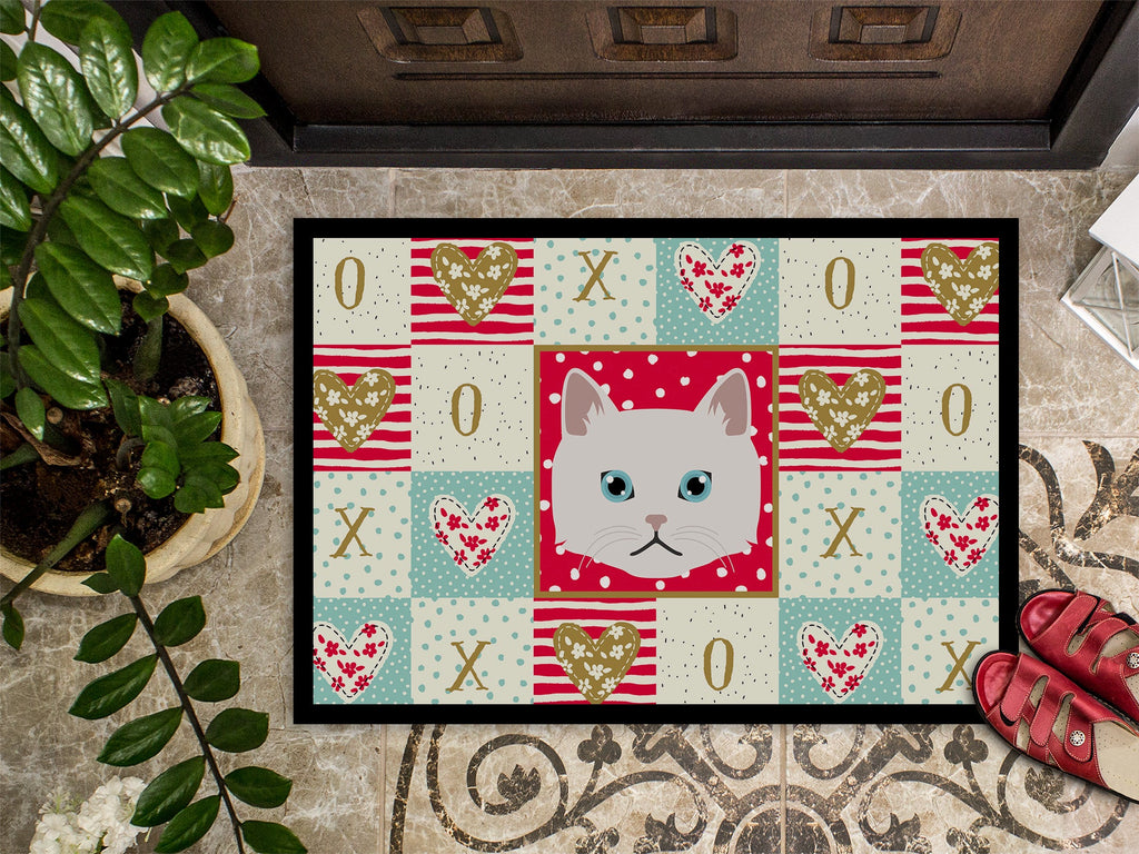 Napoleon Cat Love Doormat Indoor Outdoor 18H X 27W Front Door Mat Rugs for Entryway, Non Slip Washable