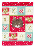 Norwegian Forest Cat Love House Flag 28x40 Porch Sleeve Pole Decorative Outside Yard Banner Artwork Wall Hanging, Polyester