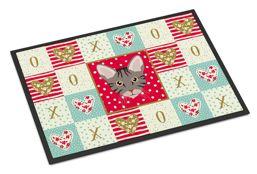 Ocicat Cat Love Doormat Indoor Outdoor 18H X 27W Front Door Mat Rugs for Entryway, Non Slip Washable