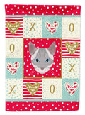 Ojos Azules Cat Love House Flag 28x40 Porch Sleeve Pole Decorative Outside Yard Banner Artwork Wall Hanging, Polyester
