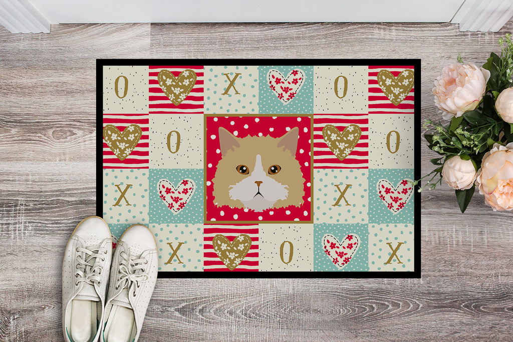 Oregon Rex Cat Love Doormat Indoor Outdoor 24H X 36W Front Door Mat Rugs for Entryway, Non Slip Washable Low Pile,
