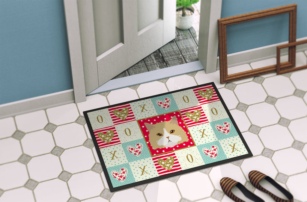 Oregon Rex Cat Love Doormat Indoor Outdoor 18H X 27W Front Door Mat Rugs for Entryway, Non Slip Washable
